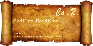 Csépe Roxána névjegykártya